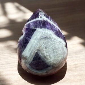 Chevron Amethyst Tear Drop